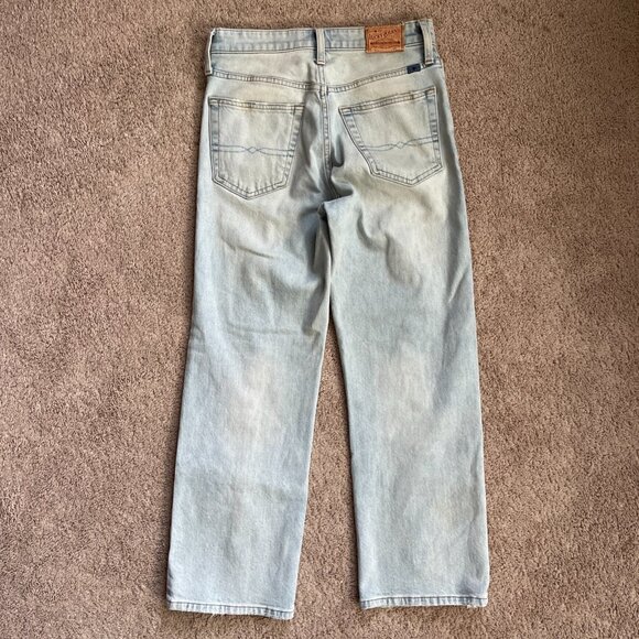 Lucky Brand Jeans Women 4/27 Blue Light Wash Lucky Pins Straight Leg Snap Hem - Picture 7 of 8